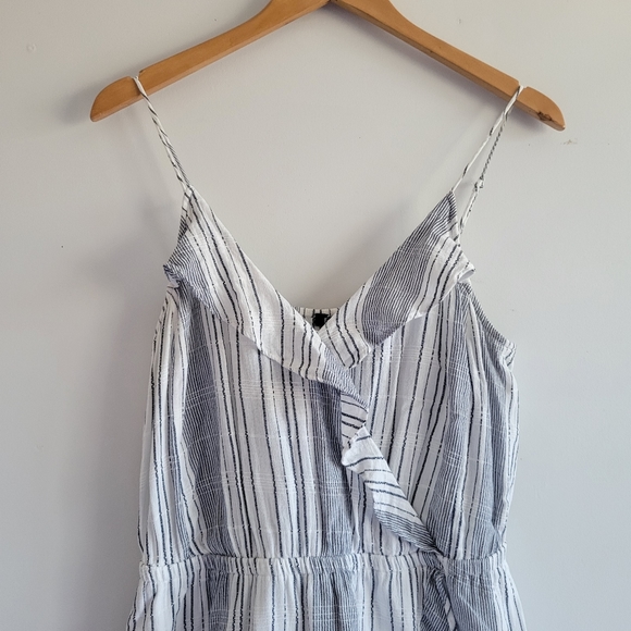 Express Stripe Ruffle Dress - Picture 2 of 8
